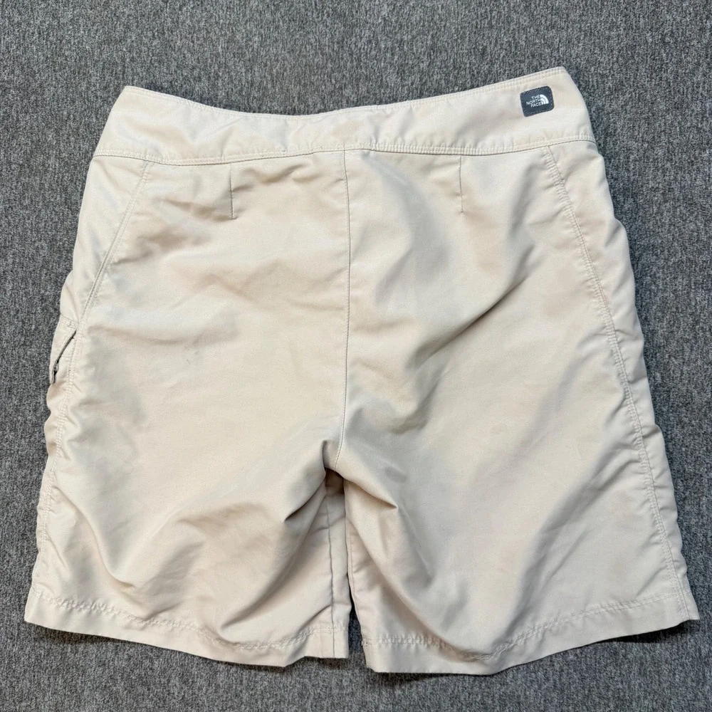 The North Face Mens Tan Beige Board Shorts Cargo Pocket Size 6 32 Waist